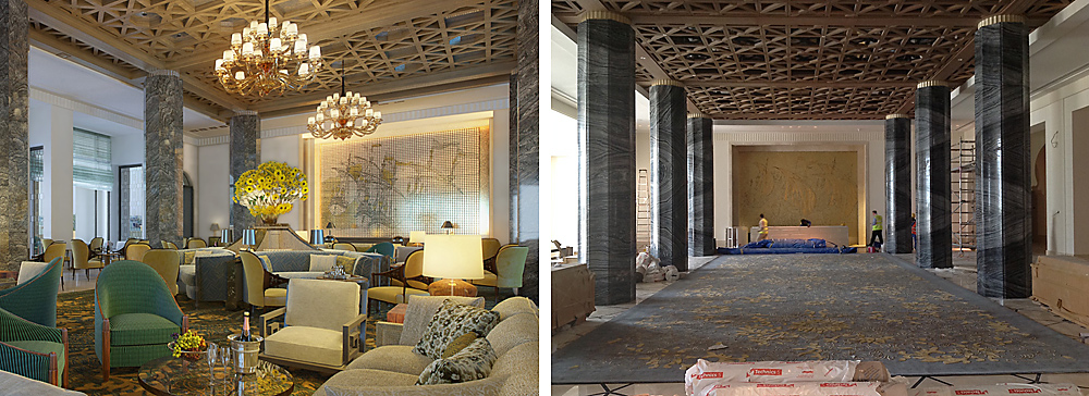 Four Seasons Dubai Lobby Lounge Rendering and Install - interior design by BAMO