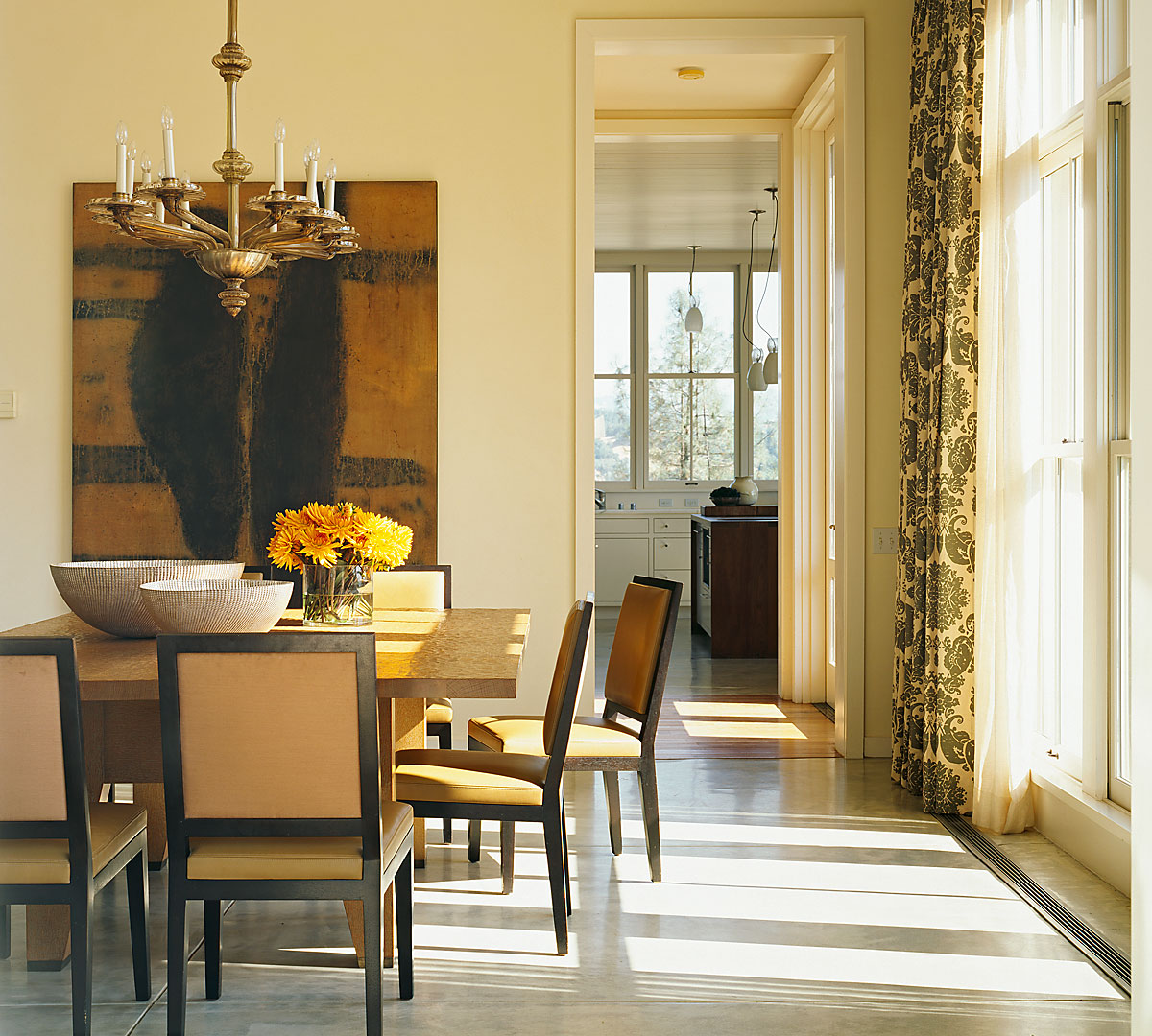 West Dry Creek Residence Healdsburg Dining Room - interior design by BAMO