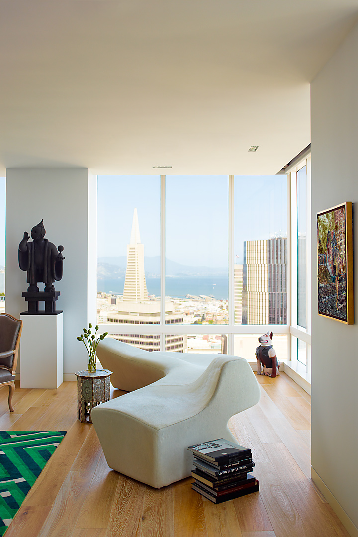 Millennium Tower San Francisco Residence Living Room- interior design by BAMO